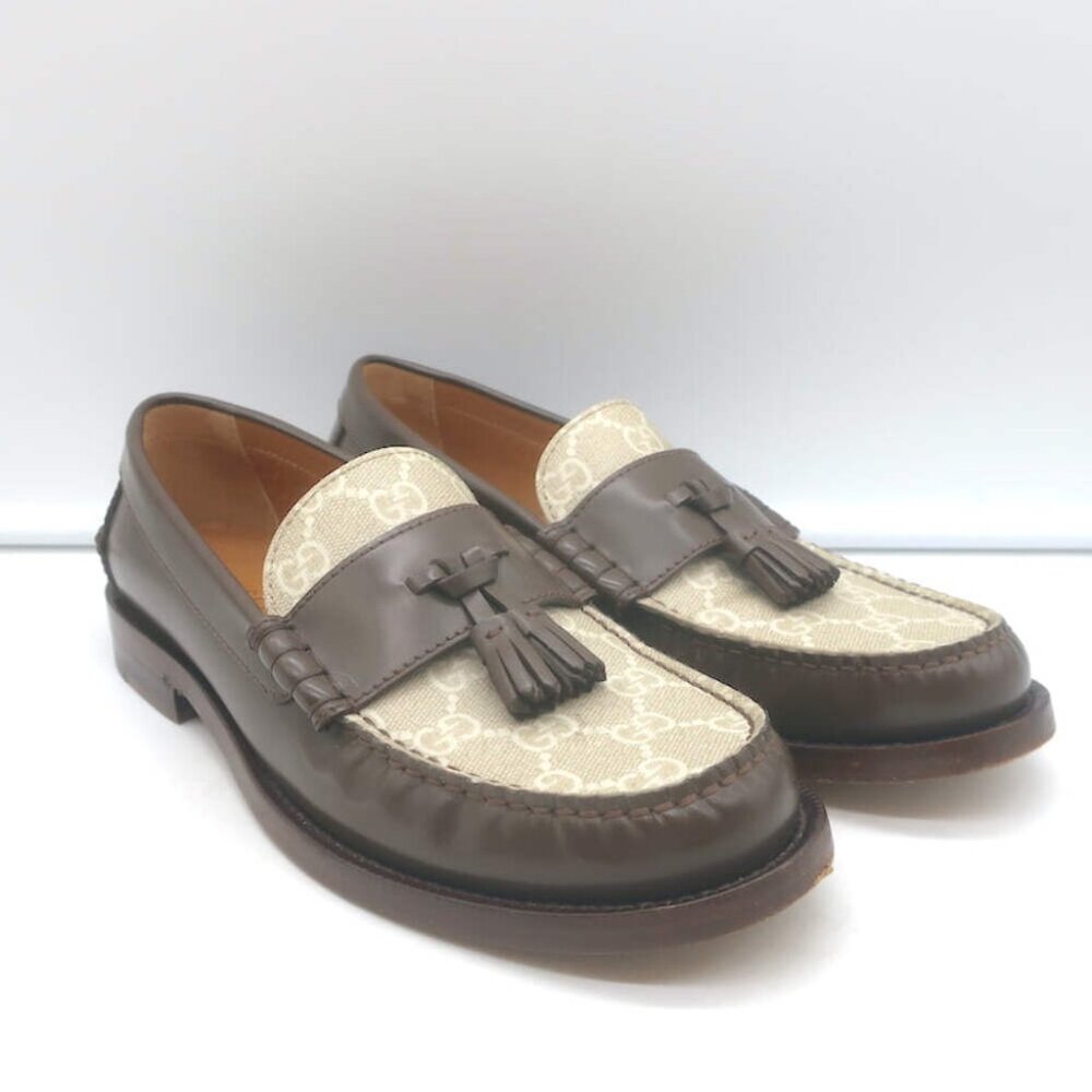 Gucci Brown and Cream Loafers